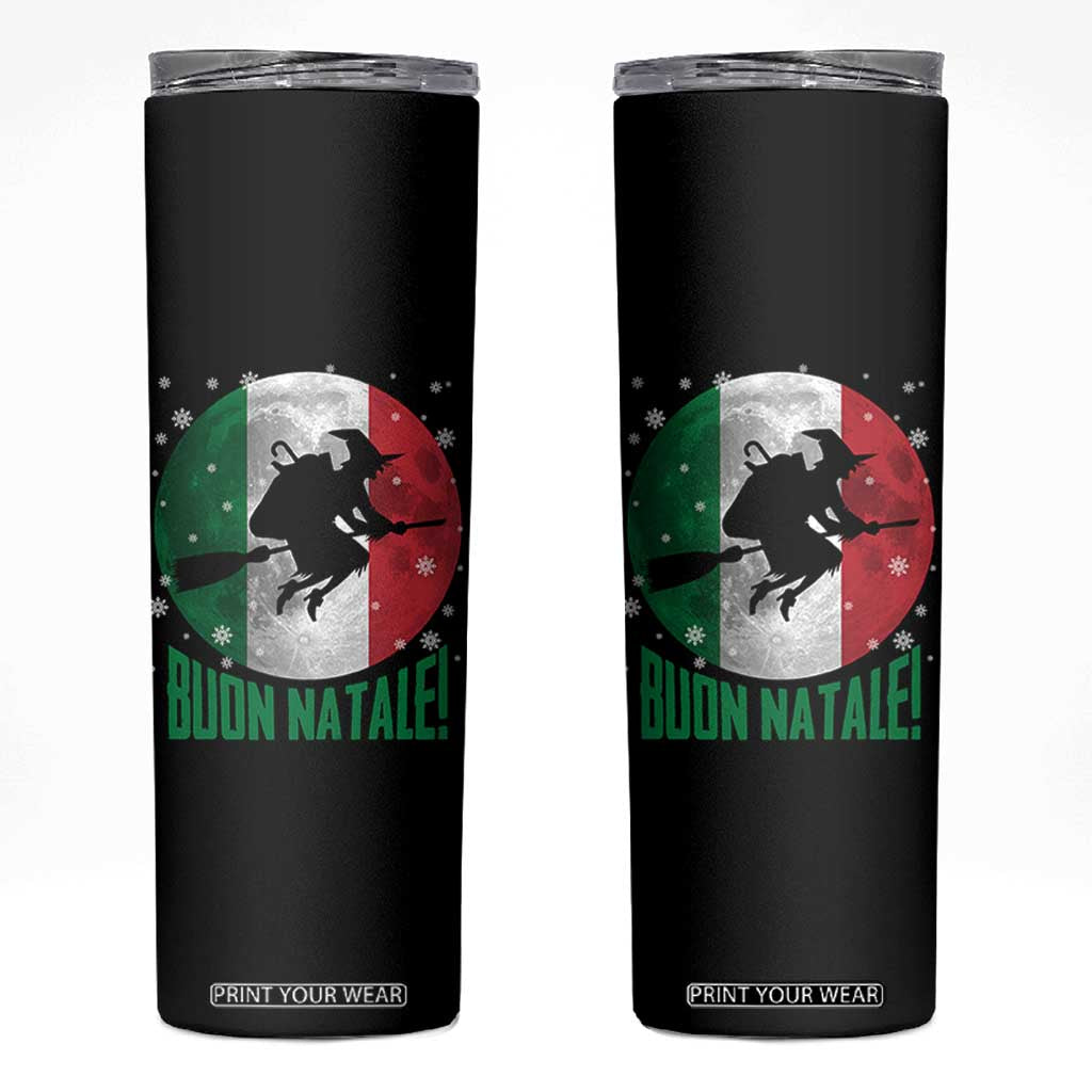 Buon Natale Italian Christmas Skinny Tumbler La Befana Italian Folklore Witch TS11 Black Print Your Wear