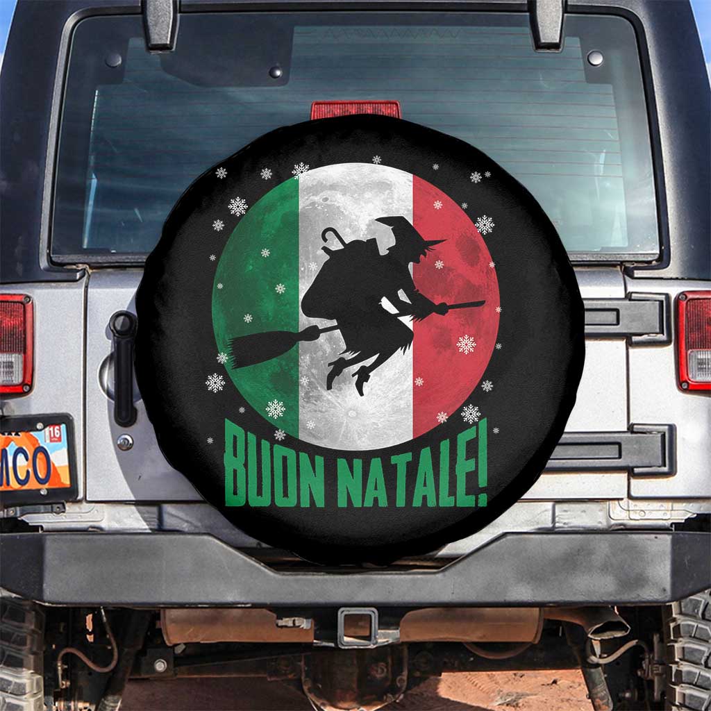 Buon Natale Italian Christmas Spare Tire Cover La Befana Italian Folklore Witch TS11 No hole Black Print Your Wear