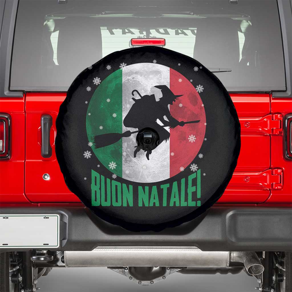 Buon Natale Italian Christmas Spare Tire Cover La Befana Italian Folklore Witch TS11 Black Print Your Wear