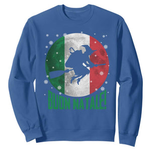 Buon Natale Italian Christmas Sweatshirt La Befana Italian Folklore Witch TS11 Royal Blue Print Your Wear