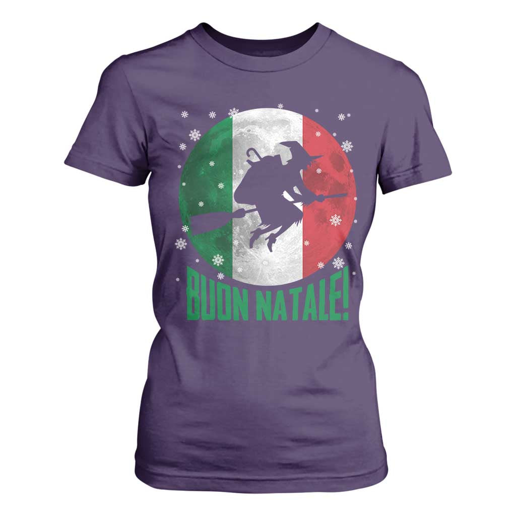 Buon Natale Italian Christmas T Shirt For Women La Befana Italian Folklore Witch TS11 Purple Print Your Wear