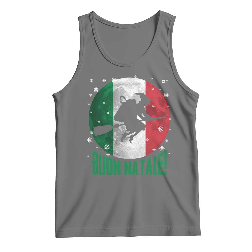 Buon Natale Italian Christmas Tank Top La Befana Italian Folklore Witch TS11 Black Heather Print Your Wear