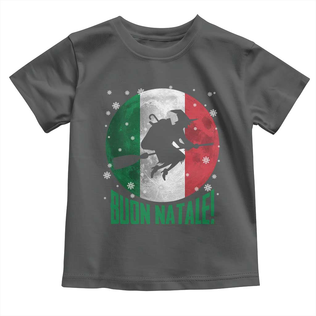 Buon Natale Italian Christmas Toddler T Shirt La Befana Italian Folklore Witch TS11 Dark Heather Print Your Wear