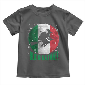 Buon Natale Italian Christmas Toddler T Shirt La Befana Italian Folklore Witch TS11 Dark Heather Print Your Wear