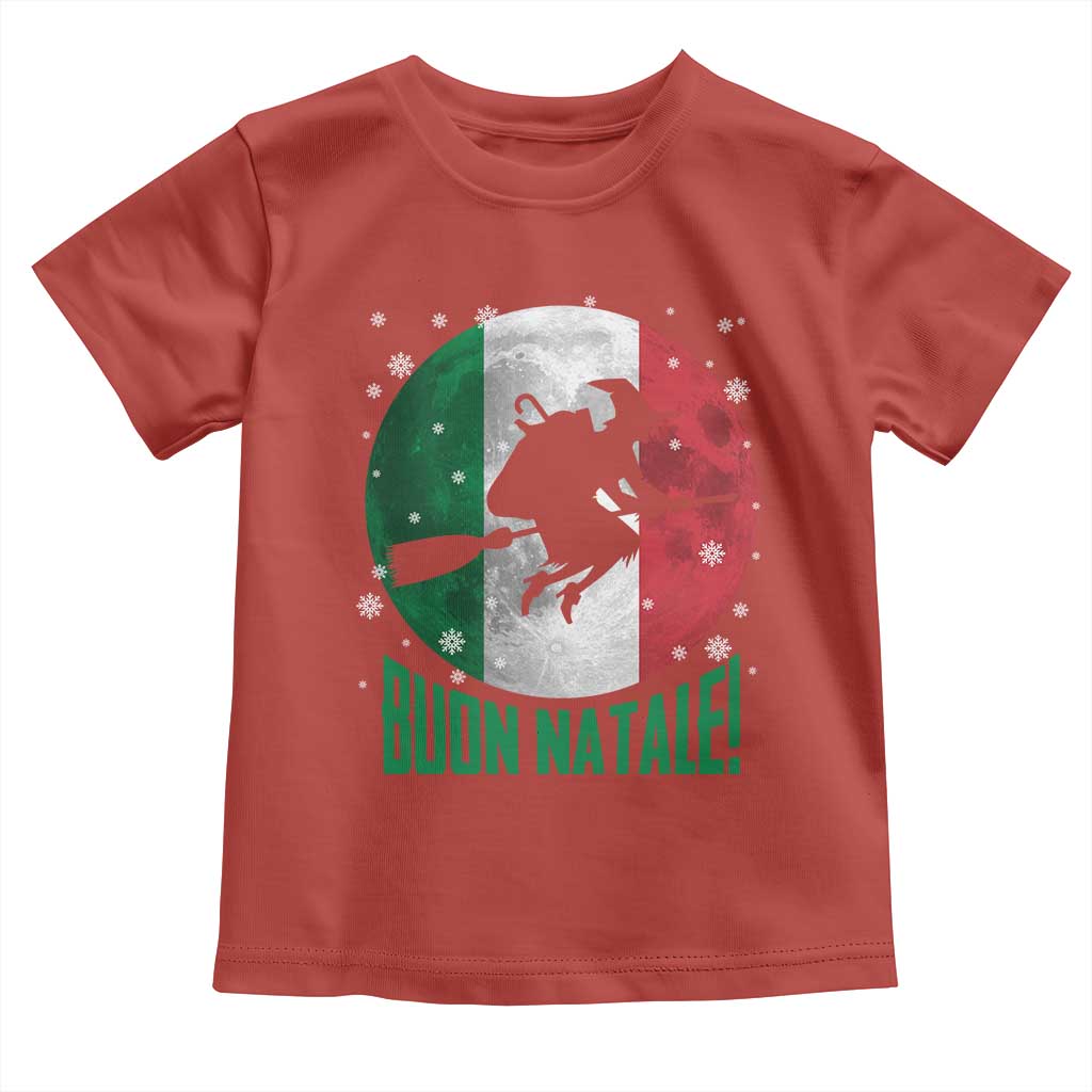Buon Natale Italian Christmas Toddler T Shirt La Befana Italian Folklore Witch TS11 Red Print Your Wear