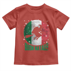 Buon Natale Italian Christmas Toddler T Shirt La Befana Italian Folklore Witch TS11 Red Print Your Wear