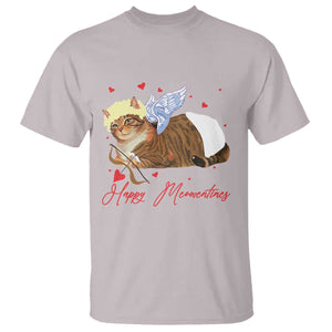 Funny Valentine's Day Cupid Cat T Shirt Happy Meowentines TS11 Ice Gray Print Your Wear