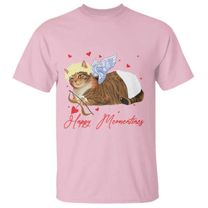 Funny Valentine's Day Cupid Cat T Shirt Happy Meowentines TS11 Light Pink Print Your Wear