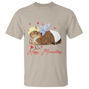 Funny Valentine's Day Cupid Cat T Shirt Happy Meowentines TS11 Sand Print Your Wear