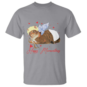 Funny Valentine's Day Cupid Cat T Shirt Happy Meowentines TS11 Sport Gray Print Your Wear