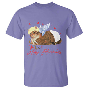 Funny Valentine's Day Cupid Cat T Shirt Happy Meowentines TS11 Violet Print Your Wear
