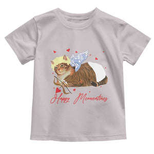 Funny Valentine's Day Cupid Cat Toddler T Shirt Happy Meowentines TS11 Ice Gray Print Your Wear