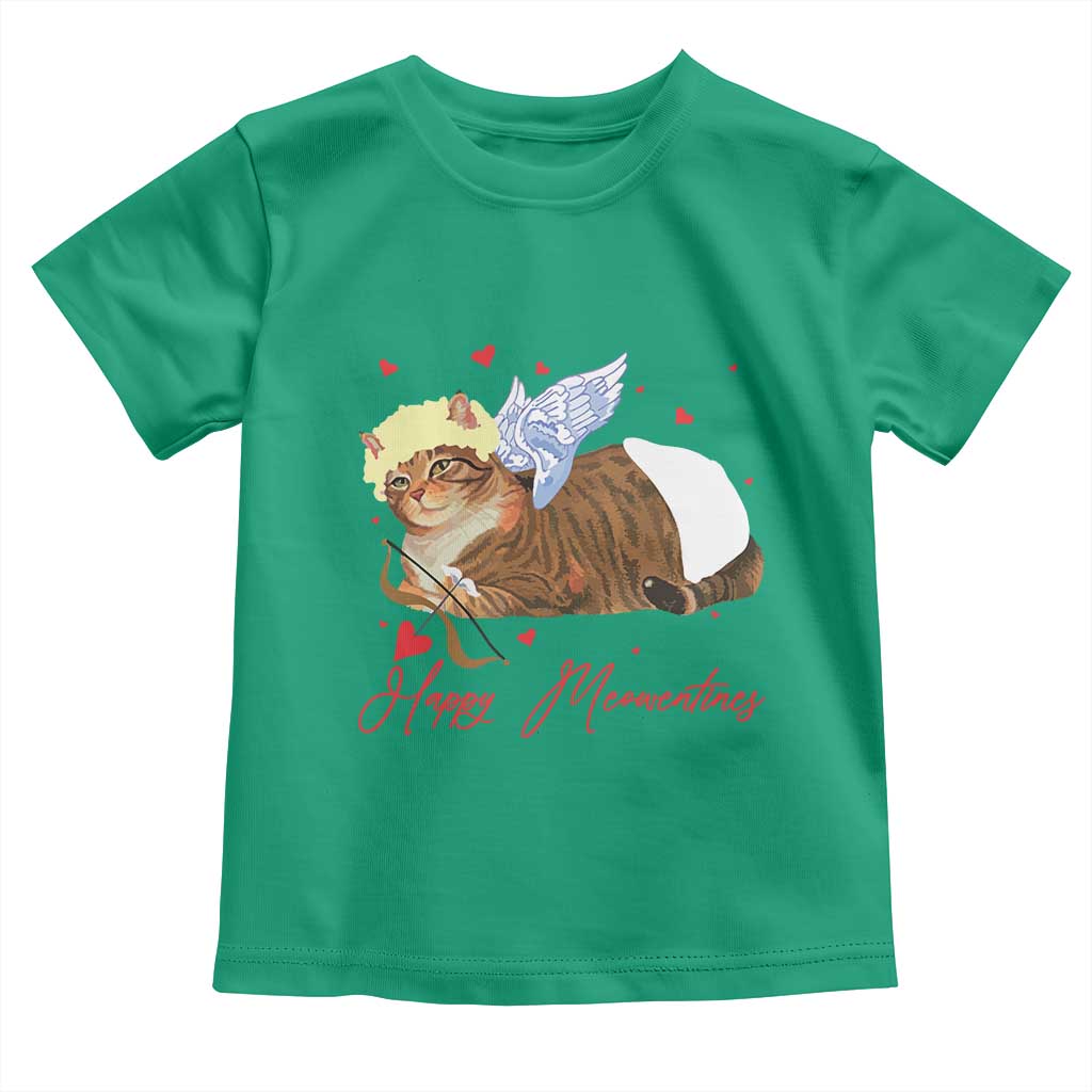 Funny Valentine's Day Cupid Cat Toddler T Shirt Happy Meowentines TS11 Irish Green Print Your Wear