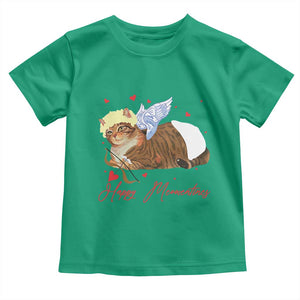 Funny Valentine's Day Cupid Cat Toddler T Shirt Happy Meowentines TS11 Irish Green Print Your Wear