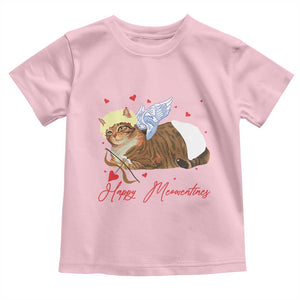Funny Valentine's Day Cupid Cat Toddler T Shirt Happy Meowentines TS11 Light Pink Print Your Wear