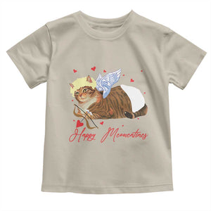 Funny Valentine's Day Cupid Cat Toddler T Shirt Happy Meowentines TS11 Sand Print Your Wear