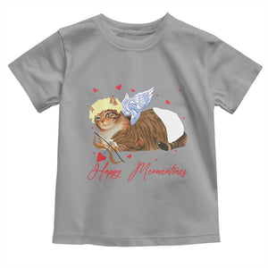 Funny Valentine's Day Cupid Cat Toddler T Shirt Happy Meowentines TS11 Sport Gray Print Your Wear