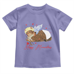 Funny Valentine's Day Cupid Cat Toddler T Shirt Happy Meowentines TS11 Violet Print Your Wear