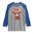 Funny Western Highland Cow Farm Valentine Raglan Shirt TS11 Sport Gray Royal Print Your Wear