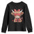Funny Western Highland Cow Farm Valentine Youth Sweatshirt TS11 Black Print Your Wear