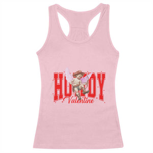Funny Howdy Valentine Racerback Tank Top Valentine's Day Western Cowboy Cupid TS11 Light Pink Print Your Wear