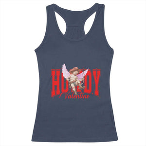 Funny Howdy Valentine Racerback Tank Top Valentine's Day Western Cowboy Cupid TS11 Navy Print Your Wear