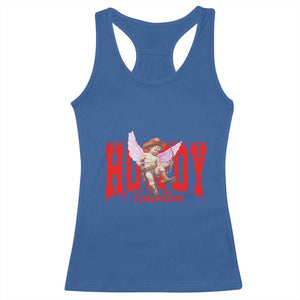 Funny Howdy Valentine Racerback Tank Top Valentine's Day Western Cowboy Cupid TS11 Royal Blue Print Your Wear