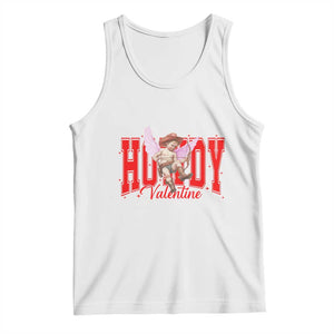 Funny Howdy Valentine Tank Top Valentine's Day Western Cowboy Cupid TS11 White Print Your Wear