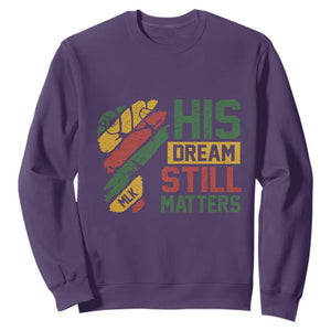 Martin Luther King Jr Sweatshirt His Dream Still Matters MLK Day TS11 Purple Print Your Wear