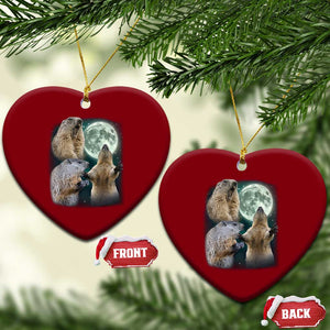 Funny Three Groundhog Moon Groundhog Day Meme Ceramic Ornament TS11 Print Your Wear