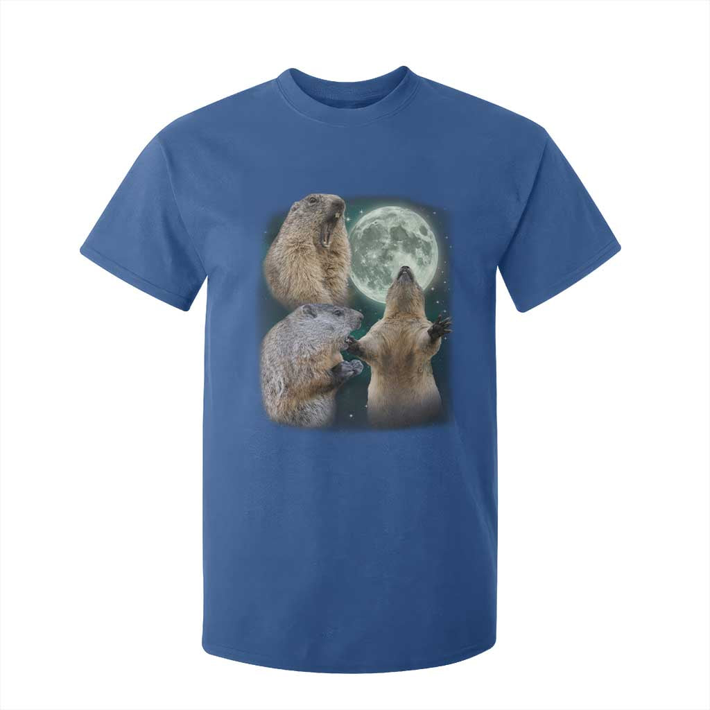 Funny Three Groundhog Moon Groundhog Day Meme T Shirt For Kid TS11 Royal Blue Print Your Wear