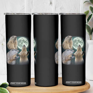 Funny Three Groundhog Moon Groundhog Day Meme Skinny Tumbler TS11 Print Your Wear