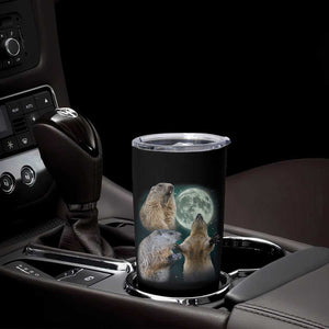 Funny Three Groundhog Moon Groundhog Day Meme Tumbler Cup TS11 Print Your Wear