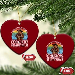 Funny Groundhog Day Ceramic Ornament I Will Give You A Winter Prediction Woodchuck Movie TS11 Print Your Wear