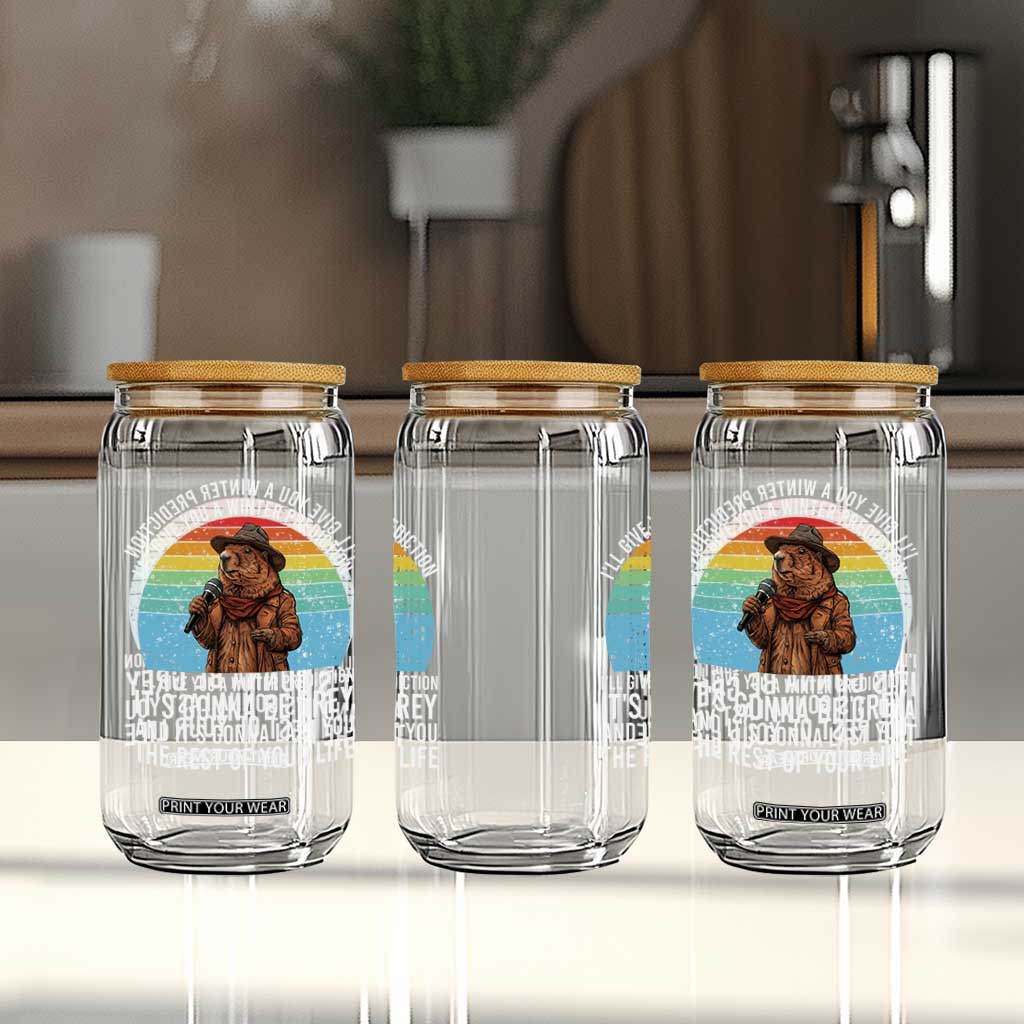 Funny Groundhog Day Glass Can I Will Give You A Winter Prediction Woodchuck Movie TS11 Print Your Wear
