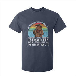 Funny Groundhog Day T Shirt For Kid I Will Give You A Winter Prediction Woodchuck Movie TS11 Navy Print Your Wear