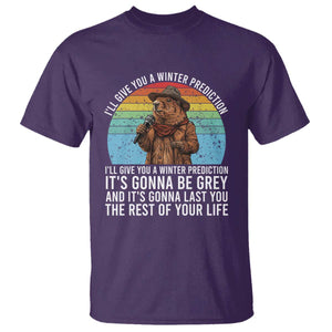 Funny Groundhog Day T Shirt I Will Give You A Winter Prediction Woodchuck Movie TS11 Purple Print Your Wear