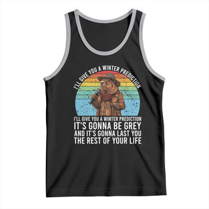 Funny Groundhog Day Tank Top I Will Give You A Winter Prediction Woodchuck Movie TS11 Black Athletic Heather Print Your Wear