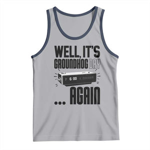 Well Its Groundhog Day Again Tank Top Funny Woodchuck Groundhog TS11 Athletic Heather Navy Print Your Wear