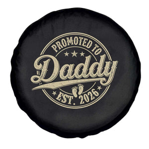 Funny New Dad 2026 Spare Tire Cover Promoted To Daddy Est 2026 TS11 Print Your Wear