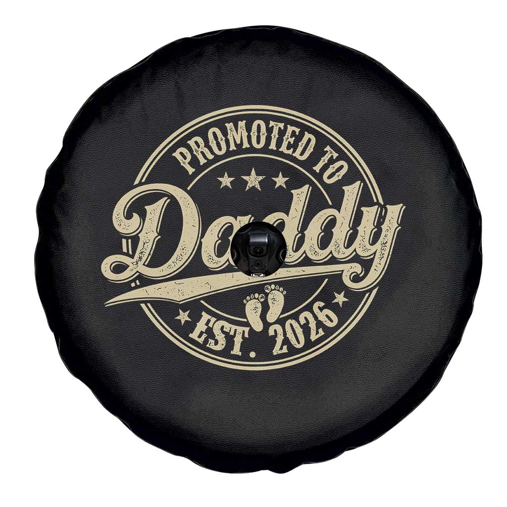 Funny New Dad 2026 Spare Tire Cover Promoted To Daddy Est 2026 TS11 Print Your Wear
