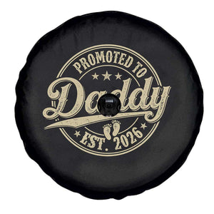 Funny New Dad 2026 Spare Tire Cover Promoted To Daddy Est 2026 TS11 Print Your Wear