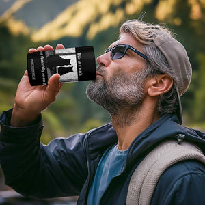 Funny Life Is A Bitch But Thankfully So Am I 4 in 1 Can Cooler Tumbler Black Cat Meme TS11 Print Your Wear