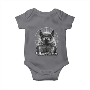 I Have Rabies Bat Baby Onesie - Funny Meme Quotes Gothic Humor Baby Bodysuit TS11 Charcoal Print Your Wear