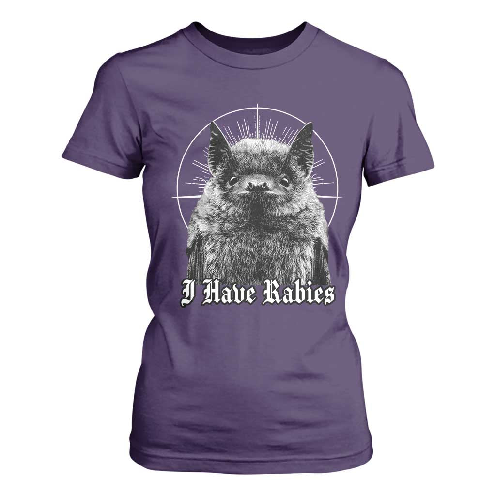 I Have Rabies Bat T Shirt For Women Funny Meme Quotes Gothic TS11 Purple Print Your Wear