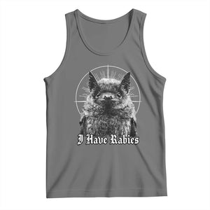 I Have Rabies Bat Tank Top Funny Meme Quotes Gothic TS11 Black Heather Print Your Wear