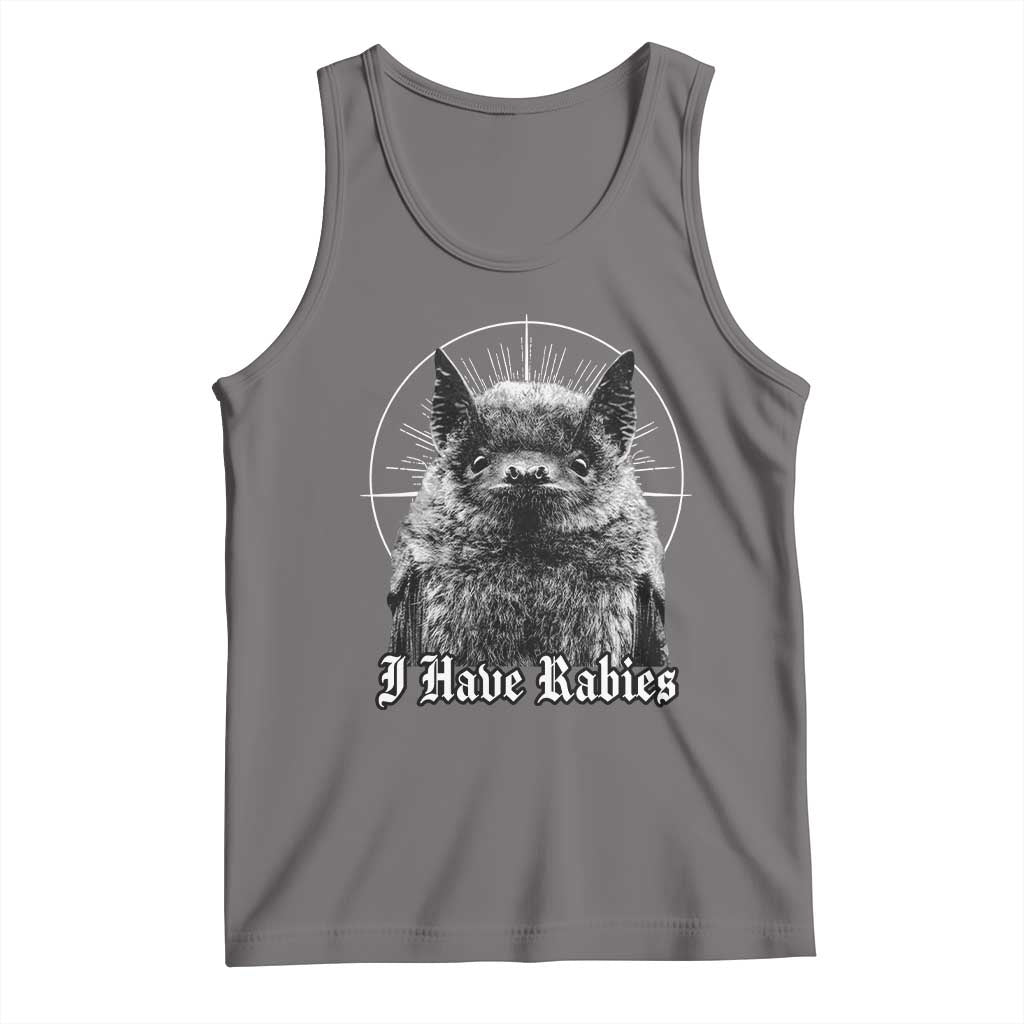 I Have Rabies Bat Tank Top Funny Meme Quotes Gothic TS11 Deep Heather Print Your Wear