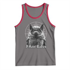 I Have Rabies Bat Tank Top Funny Meme Quotes Gothic TS11 Deep Heather Red Print Your Wear