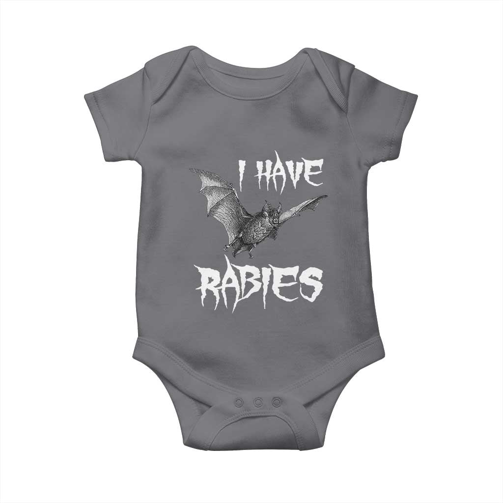I Have Rabies Bat Baby Onesie Funny Meme Quotes TS11 Charcoal Print Your Wear