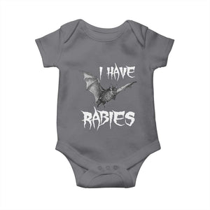 I Have Rabies Bat Baby Onesie Funny Meme Quotes TS11 Charcoal Print Your Wear